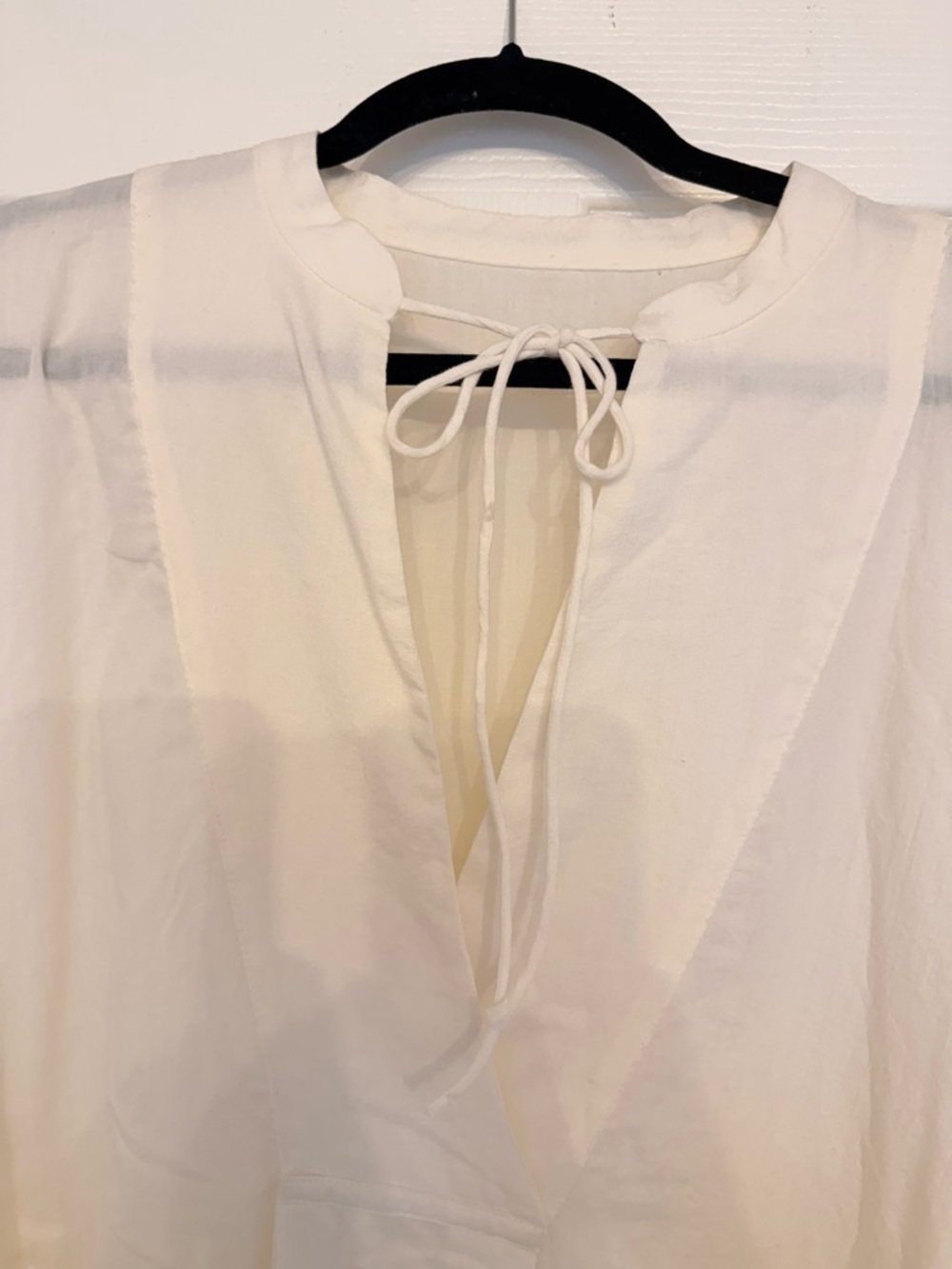 ZARA Cream Top with Black Accent